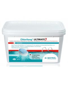 Chlorilong ULTIMATE 7 - 4,8kg - Wasserpflege mit Chlor - Schwimmbadpflegemittel - CWT Culligan Wassertechnik - Bayrol - Entkalker - Wasserenthärtungsanlage - Wasserenthärtung - Dolphin - Poolroboter - Schwimmbadchemie - Poolbau - Poolsanierung