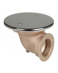 Allfit Bodenablauf Rotguss Abgang rechtwinklig 2" Antiwirbeldeckel 155mm