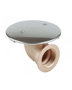 Allfit Bodenablauf Rotguss Abgang rechtwinklig 2" Antiwirbeldeckel V4A