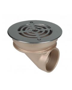 Allfit Bodenablauf 90° 2 1/2" NiSn Abgang mit Rost 170mm