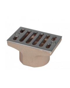 Allfit Rinnenablauf Rotguss 100x60mm senkrechter Abgang 2"