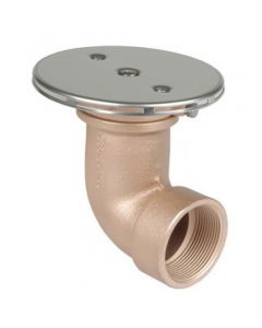 Allfit Bodeneinlaufdüse m. Anschlusswinkel regulierbar 1 1/2" Blende V4A