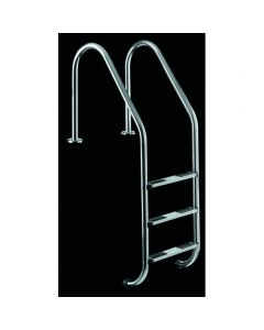 Leiter weiter Bogen - 3 Stufen - V2A - mit