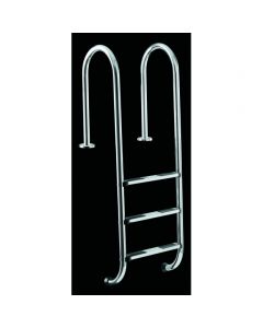 Leiter enger Bogen - 3 Stufen - V2A - mit