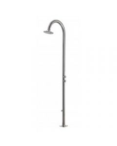 AMA Dusche Cometa kalt/warm, in Edelstahl V4A geschliffen 2mm, Brausekopf 200mm